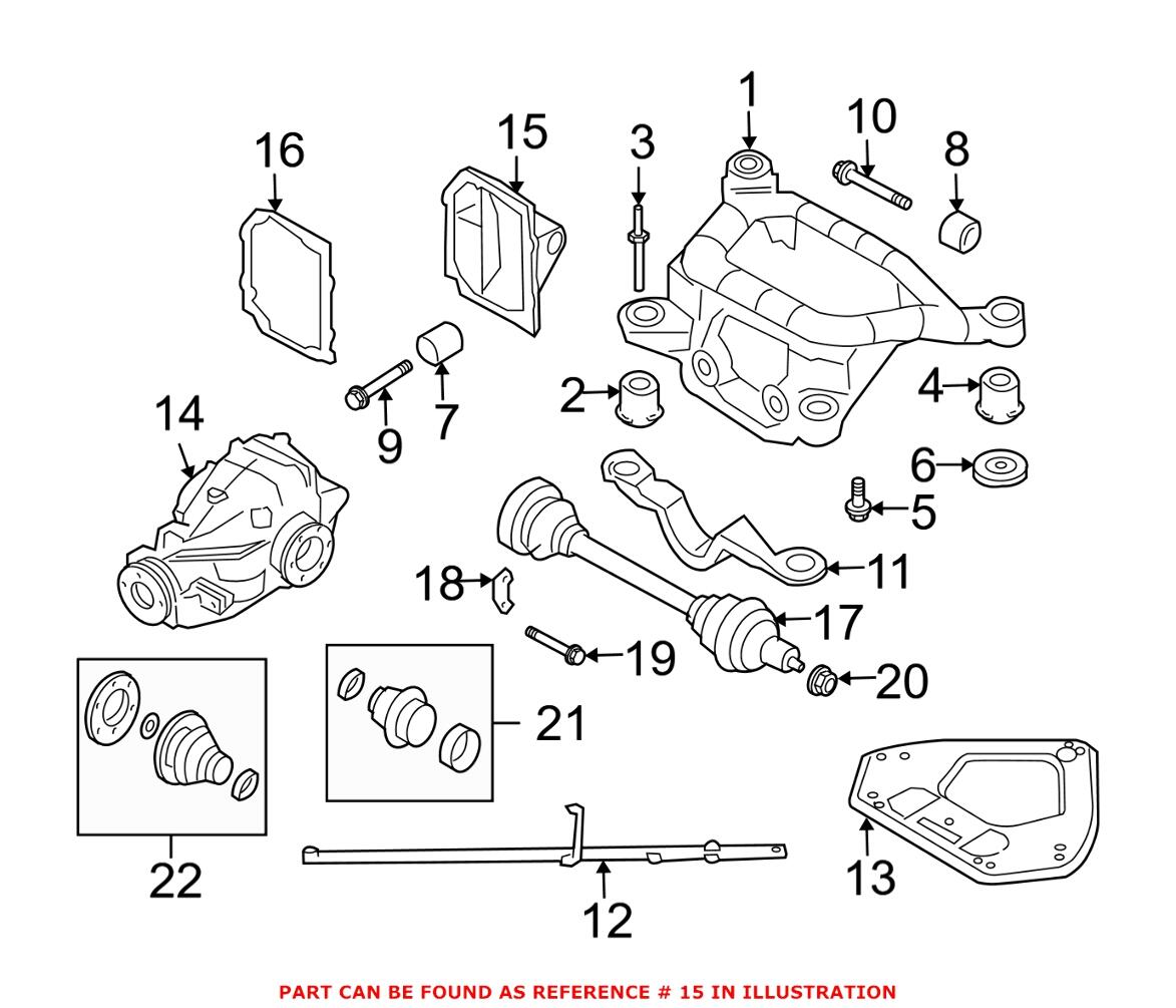 BMW Differential Cover - Rear (Auto Trans) 33117512980